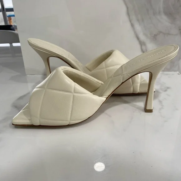 Bottega Veneta 90mm Xl Quilted Leather Slide Sea Salt - Picture 8 of 11